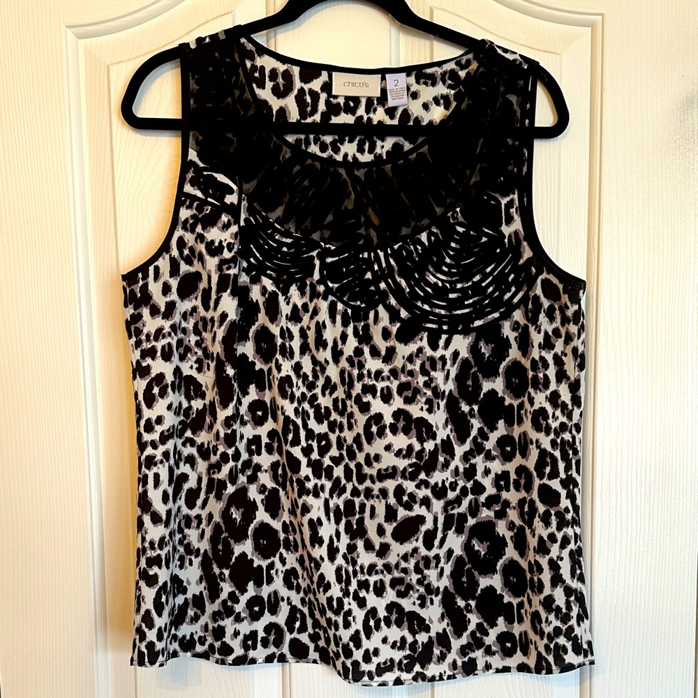 Animal print sleeveless top